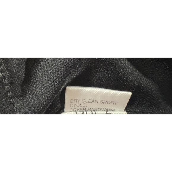 St John silk Black Metallic Siver Textured Floral Print Peplum Sheath Dress Sz 8 - Picture 5 of 9